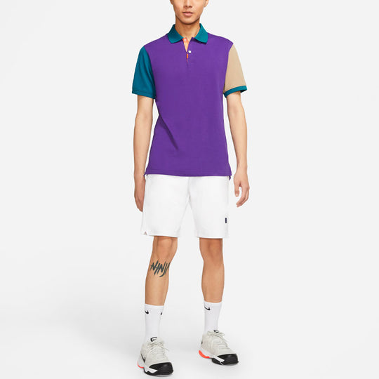Nike Slim Fit Contrasting Colors Sports Breathable Short Sleeve polo CV2481-547