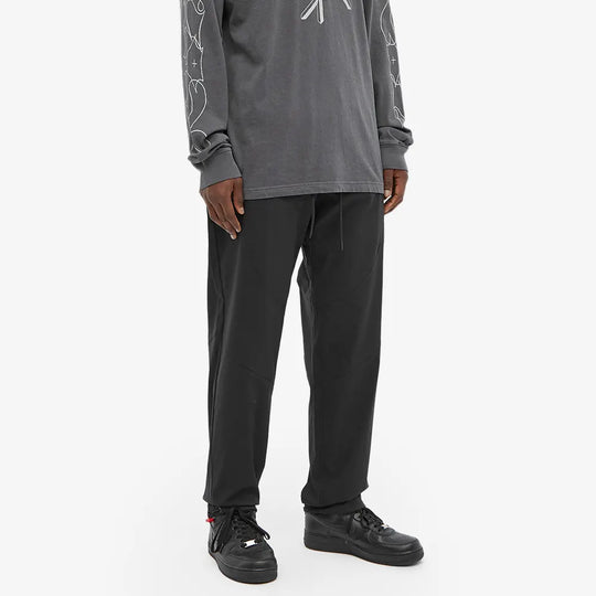 Air Jordan Embroidered Solid Color Drawstring Sports Pants Men's Black ...