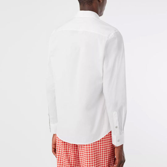 Burberry Pattern Stretch Cotton Shirt Male White 80285581-KICKS CREW