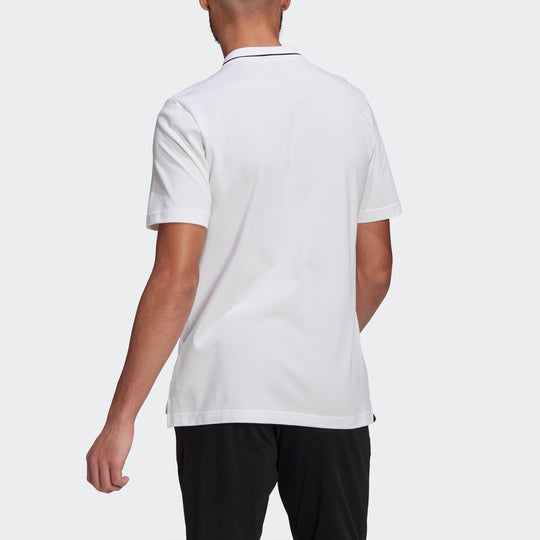 adidas M Sl Pq Ps Logo Athleisure Casual Sports Short Sleeve Polo Shirt White GK9221