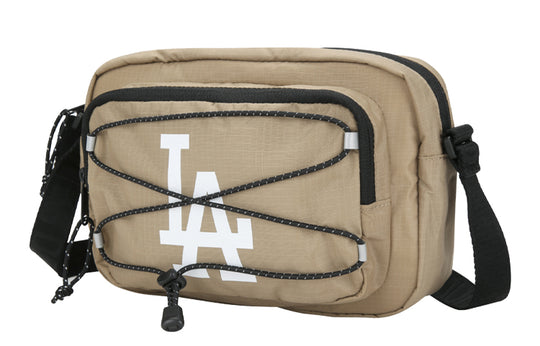 MLB String Drawstring Series LA Los Angeles Dodgers Logo Shoulder Messenger Bag fanny pack Cargo Khaki 32BGD4011-07B
