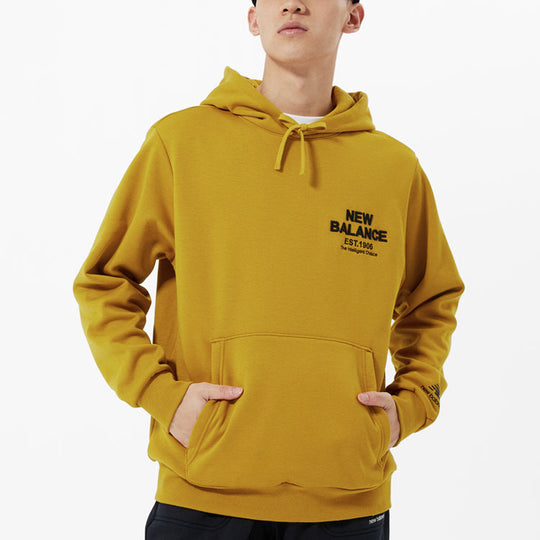 New Balance Men's New Balance Casual Sports Hooded Pullover Long Sleeves Yellow AMT14317-MSU