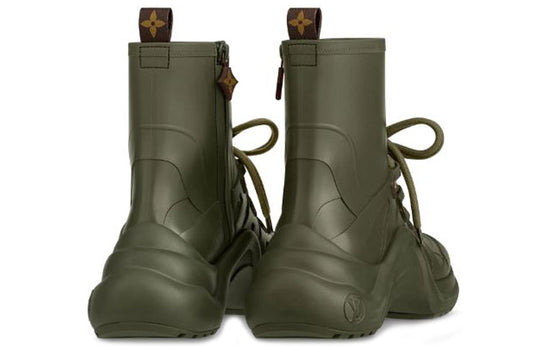 (WMNS) Louis Vuitton LV Archlight Rain Boots Green 1A67BE