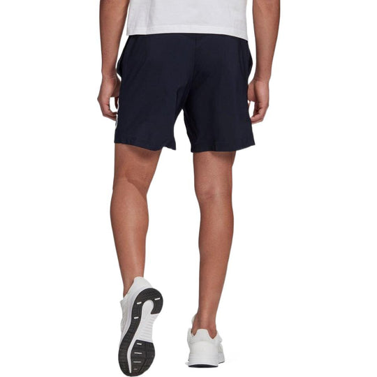 Men's adidas SS22 Solid Color Logo Printing Shorts Navy Blue GK9608