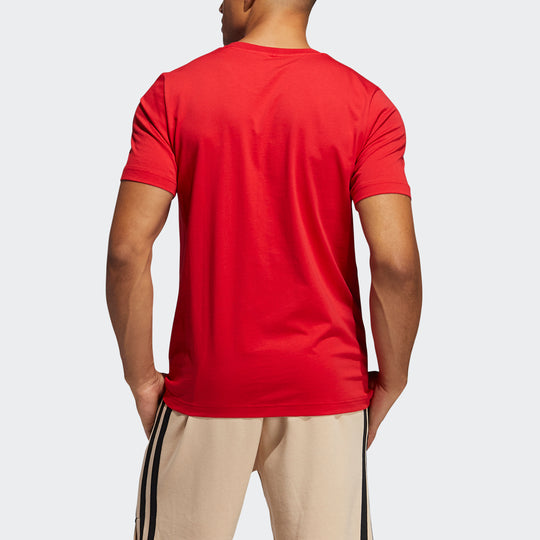 adidas Dame Abstract T Lillard Basketball Sports Cartoon Short Sleeve Red GN9000