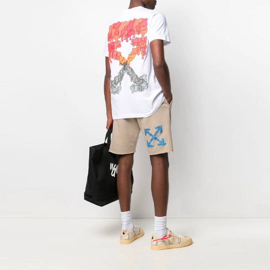 Off-White SS21 Pattern Printing Round Neck Short Sleeve Ordinary Version White OMAA027S21JER0070125