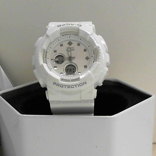 CASIO WMNS Baby G Multifunction Watch BA-125-7A White Sports Analog Womens BA-125-7A-PERSON Watches - KICKSCREW