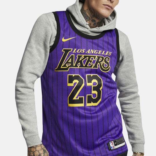 Nike Lebron James Lakers Earned Edition Swingman Jersey sz M / 44