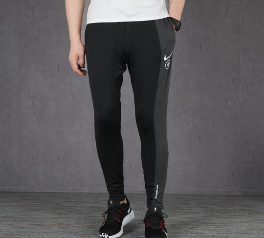 Nike Left Side Stitching Training Gym Pants Men Black CD0555-010