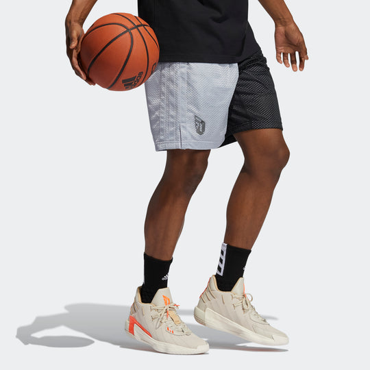 adidas Dame Vis Short Casual Basketball Colorblock Sports Shorts Black Gray GP5156