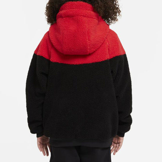 Nike Kids Fleece Stay Warm Colorblock Hooded Jacket Boy Black DJ4410-016