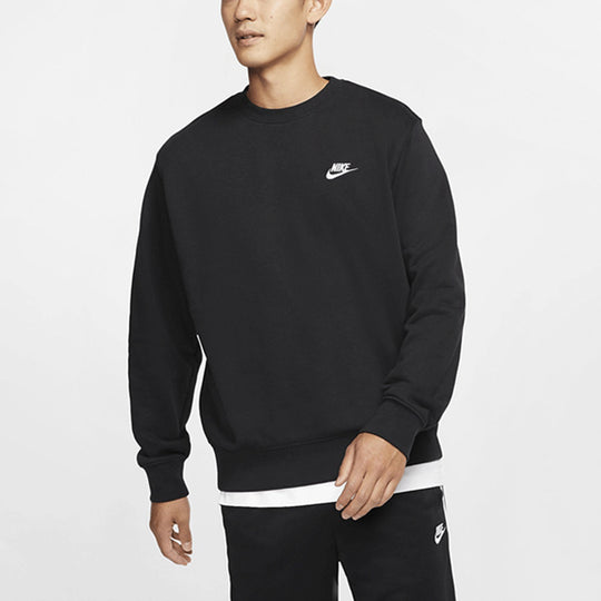 Men's Nike Casual Sports Loose Round Neck Pullover Black 804343-010