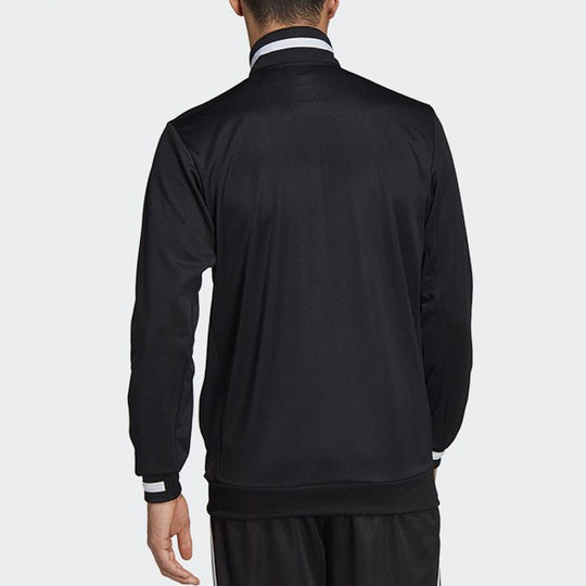 adidas Zipper Casual Sports Jacket Black DW6849 - KICKS CREW