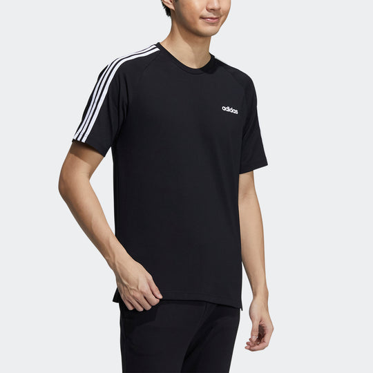 adidas neo M Ce 3s Tee Contrasting Colors Sports Round Neck Short Sleeve Black GP4919
