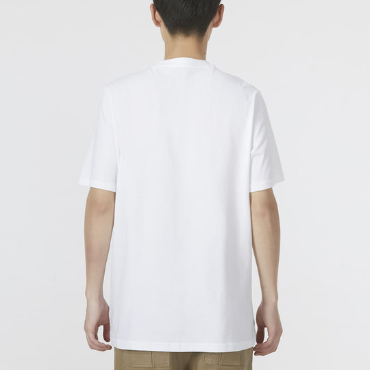adidas Large Logo Printing Casual Round Neck Short Sleeve White HG2179