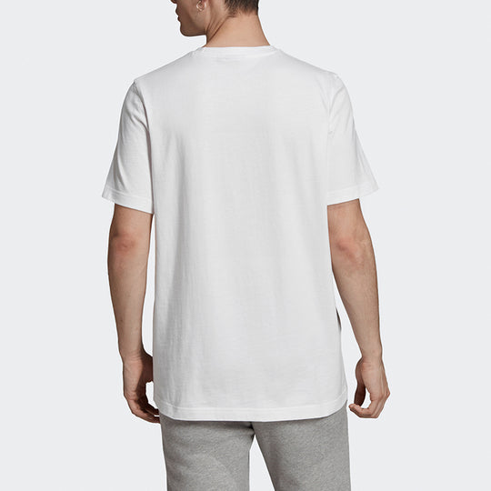 adidas originals Trefoil Alphabet Logo Printing Round Neck Short Sleeve White FK1351