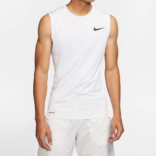 Men's Nike Pro Logo Training Tight White Vest BV5601-100-KICKS CREW