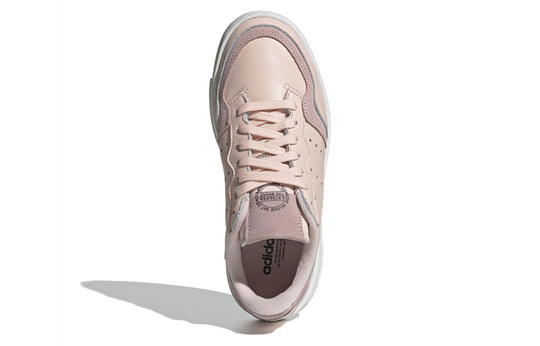 (GS) adidas originals Supercourt J Brown/Pink EF9208