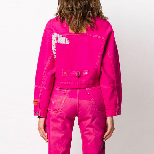 HERON PRESTON x Levis Crossover Button Denim Jacket Pink HWYE005R209270012801