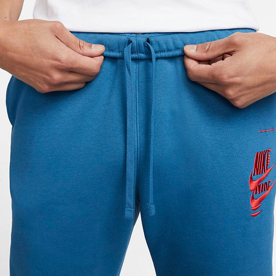 Nike Sportswear Sport Essentials+ Fleece Pants 'Marine Blue Crimson' DM6871-407