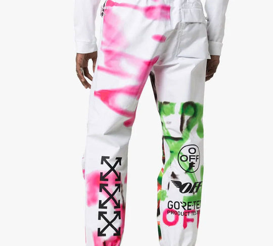 OFF-WHITE x Goretex Blended Fabrics Street Style Plain Logo Pants OMCA098E19E350200188