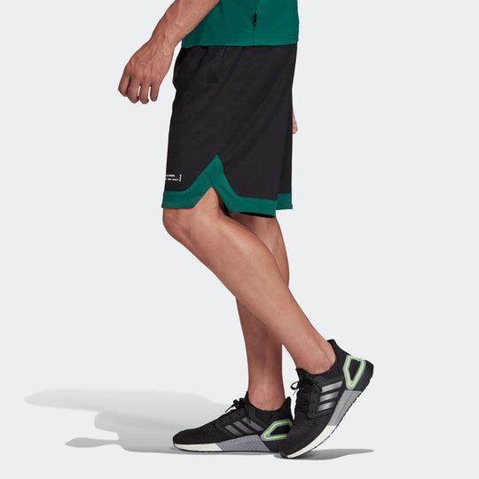 adidas M Pack Short Running Sports Logo Printing Training Breathable Shorts Black FP9375