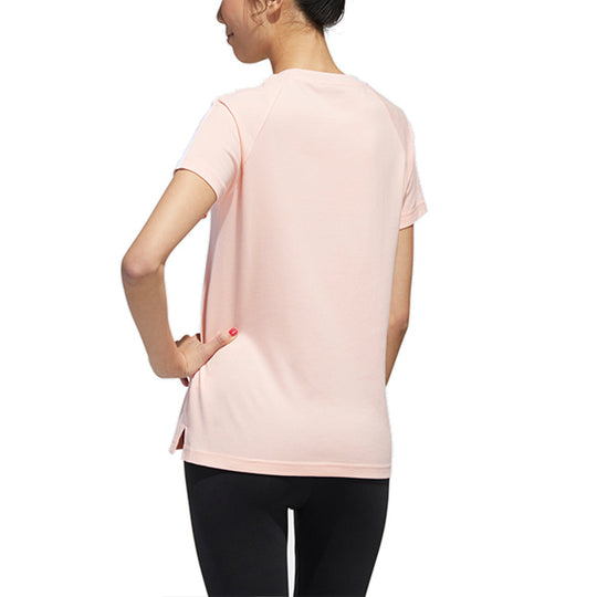 adidas neo W ESNTL 3S TEE Sports Short Sleeve Pink GJ7951