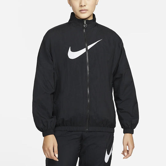 (WMNS) Nike Sportswear Essential Logo Pattern Wrinkled Woven Loose Sta