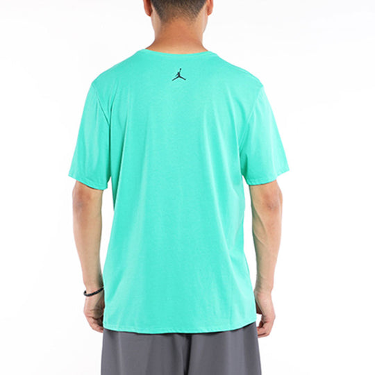 Air Jordan CP3 Paul Athleisure Casual Sports Short Sleeve T-shirt Green 719728-348 T-shirts - KICKSCREW