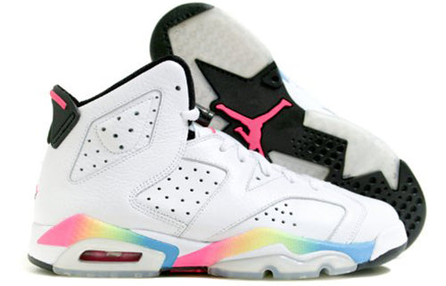 (GS) Air Jordan 6 Retro 'Pink Flash' 384665-103 Big Kids Basketball Shoes  -  KICKS CREW