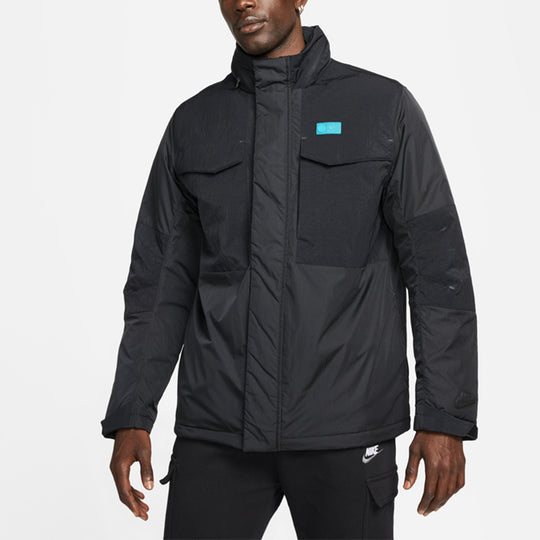 Nike Sports Solid Color Casual Hooded Jacket Black DD8413-010 - KICKS CREW