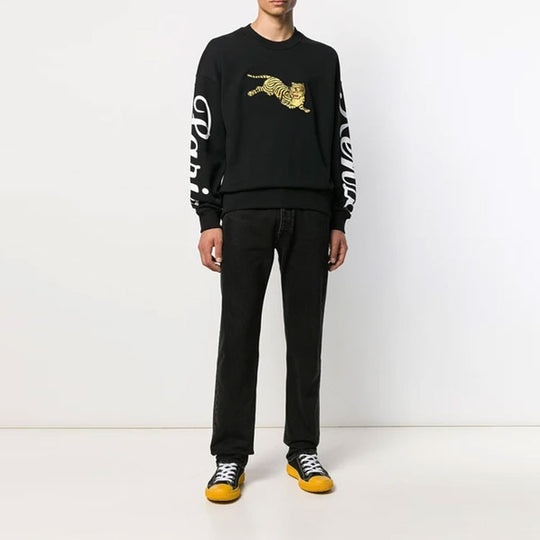 Men's KENZO Embroidered Pattern Long Sleeves Black F965SW0904MD-99