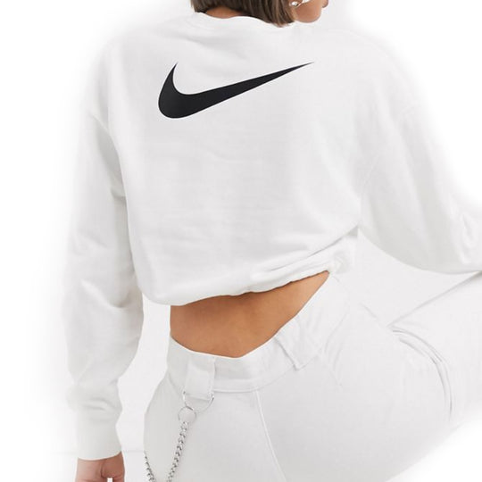 (WMNS) Nike Loose Drawstring Long Sleeves White CJ3766-100