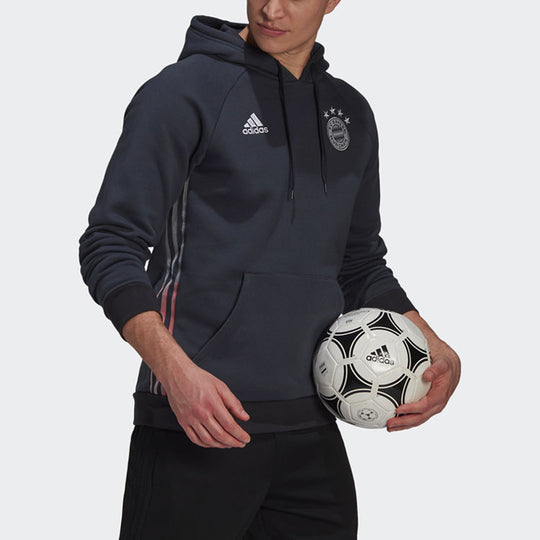 adidas Fcb Travel Hd Bayern Munich Black Soccer/Football Sports Embroidered Fleece Lined Gray GK8621