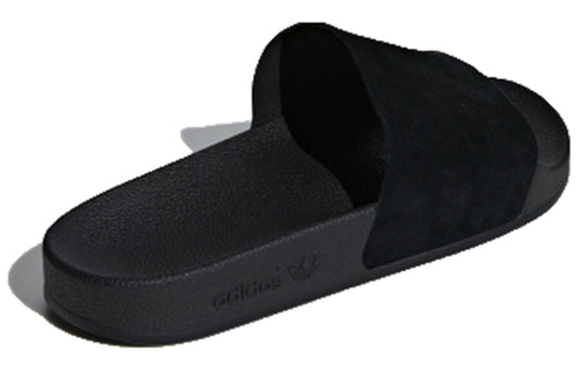 (WMNS) adidas originals Adilette Stylish Sports Slippers Black DA9017
