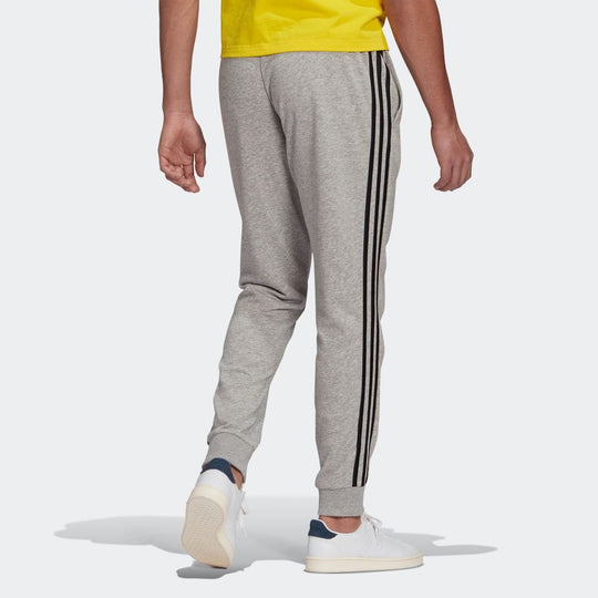 Men's adidas Side Stripe Logo Bundle Feet Sports Pants/Trousers/Joggers Japanese Version Gray GK8889