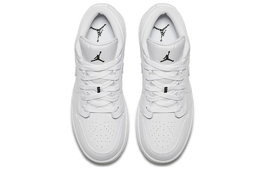 (GS) Air Jordan 1 Low 'Triple White' 553560-110 Big Kids Basketball Shoes  -  KICKS CREW