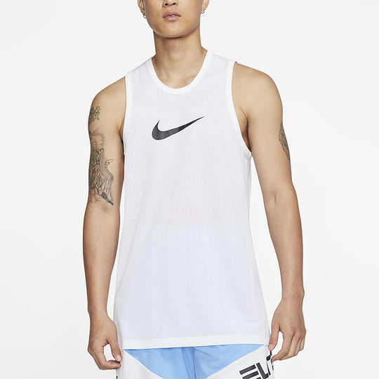 Nike Contrasting Colors Logo Printing Sports Vest White BV9387-100 ...