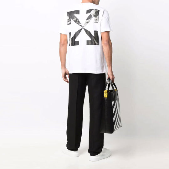 Off-White Caravaggio Arrow Pattern Short Sleeve White OMAA027C99JER0030110