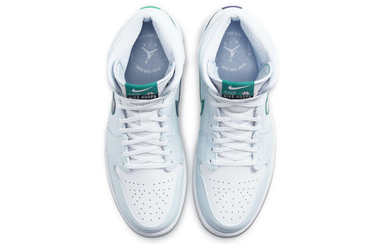 Nike Air Jordan 1 Mid Mindfulness Men's Shoe, Size 9, White/Aura