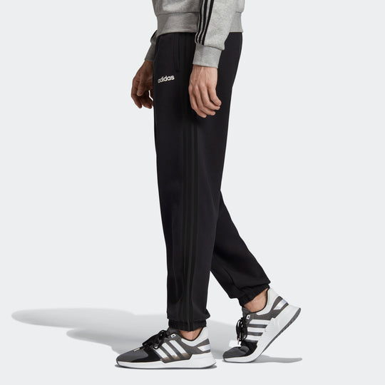 adidas Loose Knit Breathable Stripe Casual Sports Pants Black EI4898 ...