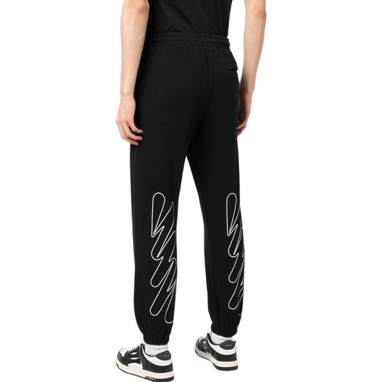 Off-White Wave-Print Cotton Track Pants OMCH030F22FLE0066100