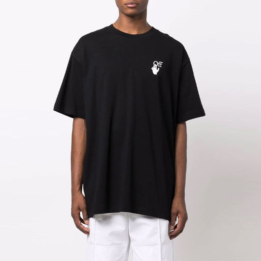 Off-White FW21 Caravaggio Painting Short Sleeve Loose Fit Black OMAA038F21JER0061084