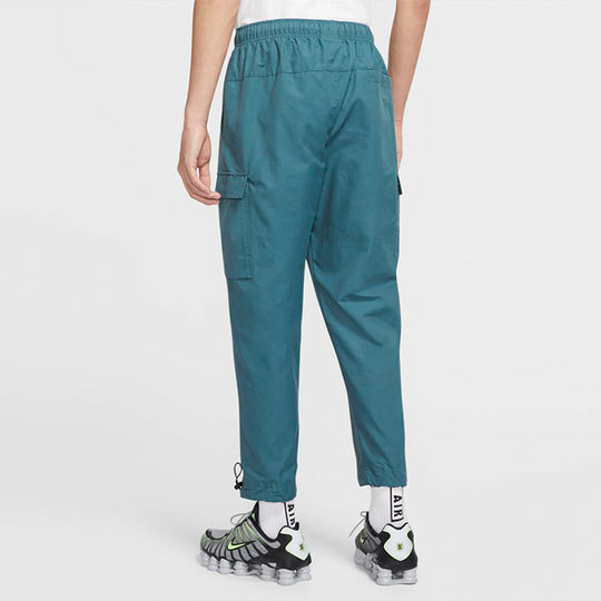 Nike Sportswear Logo Small Label Embroidered Woven Cargo Long Pants Gray Green Graygreen CU4326-058