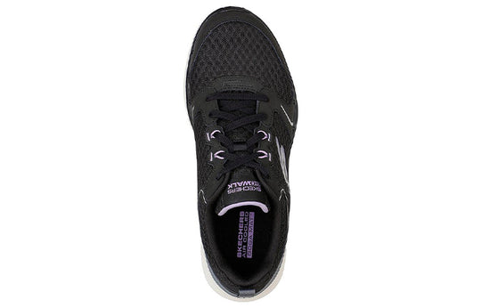 Skechers WMNS Go Walk 6 Low-Top Running Shoes Black/Purple 124518-BKLV Marathon Running Shoes/Sneakers - KICKSCREW