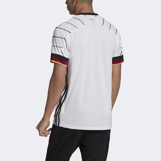 adidas Soccer/Football Sports Training Short Sleeve Fan Edition Germany Home White EH6105