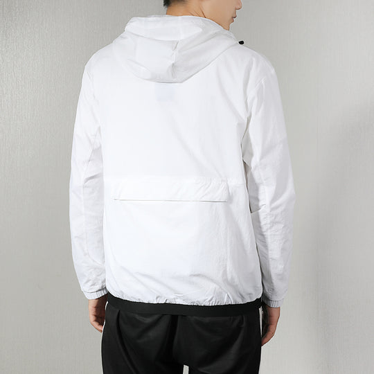 adidas Woven hooded Windproof Jacket White EH3746 - KICKS CREW