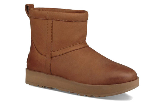 (WMNS) UGG Classic Mini Leather Waterproof 'Chestnut' 1019641-CHE
