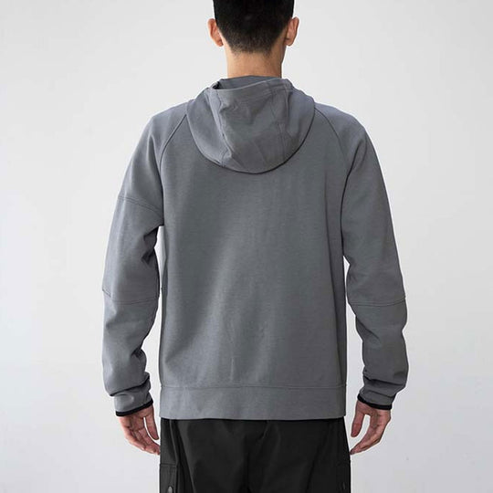 Men's Nike Tech-Pack Zipper Drawstring Hood Casual Jacket Gray DD5285 ...