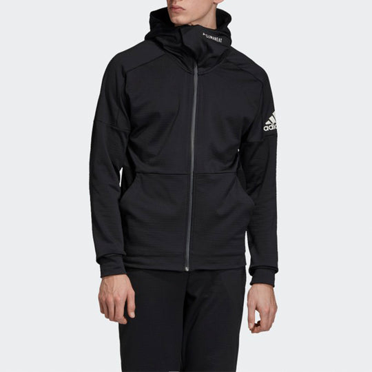 adidas Id Climaheat Logo Printing Reflective Sports Hooded Jacket Blac ...